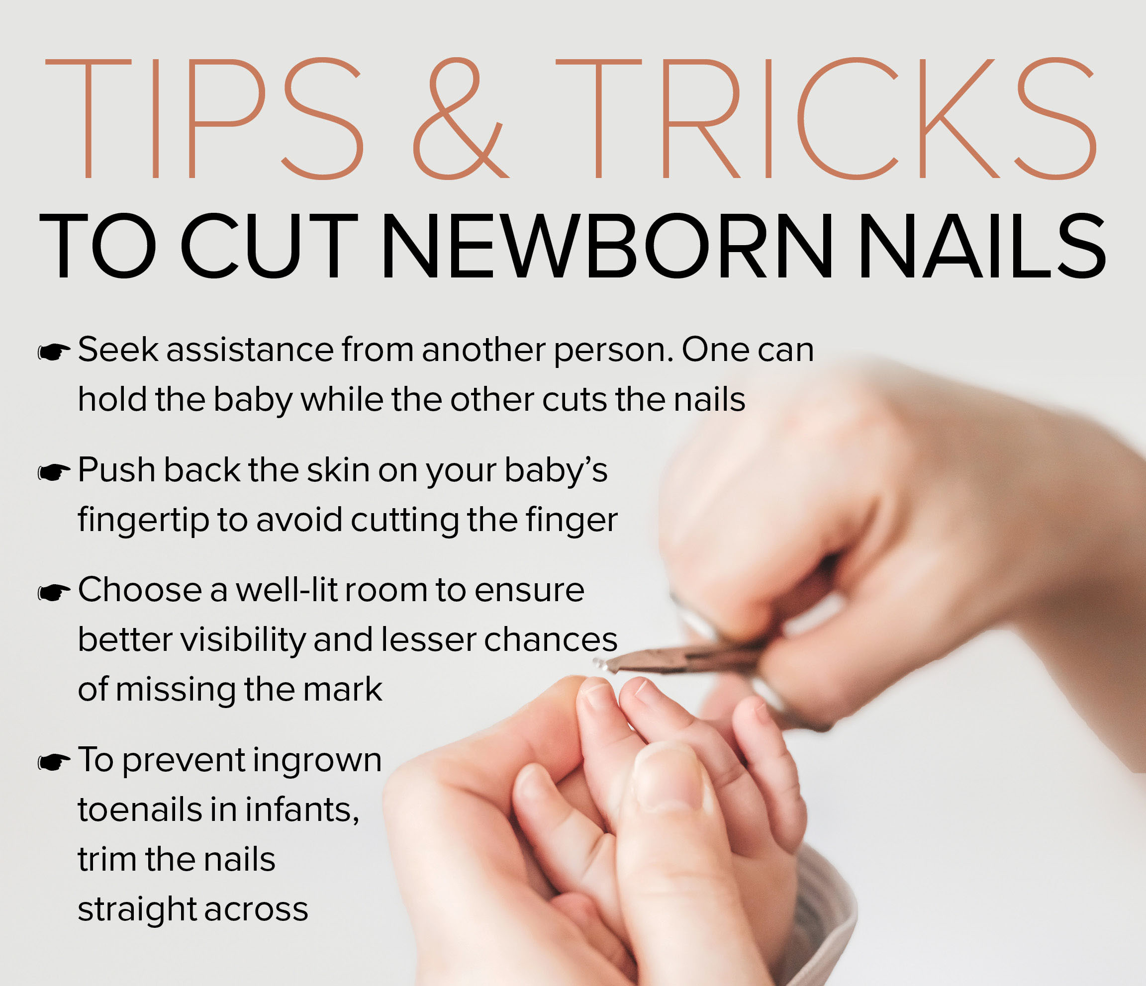 Newborn nail trimming