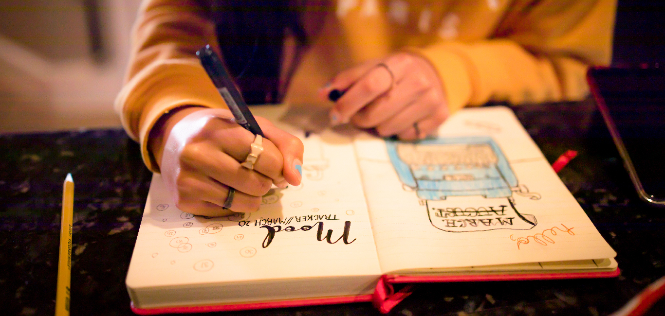 A girl journaling