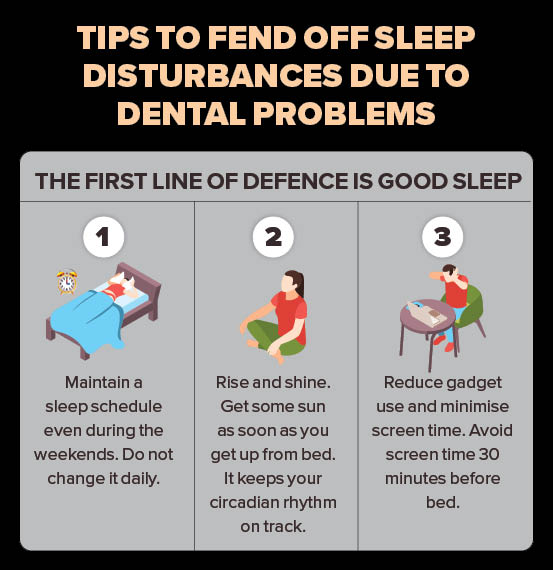 Fending off sleep disturbances due to sleep problems