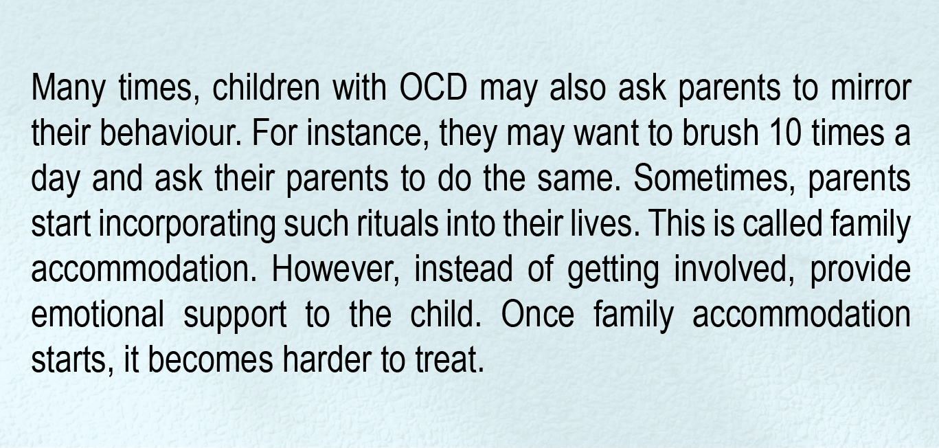 OCD in children, parenting styles, OCD, family accommodation, symptoms of OCD 