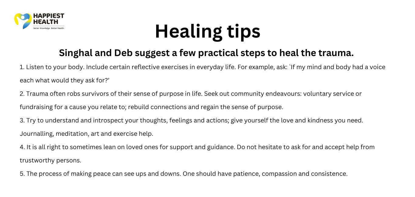 Healing tips for trauma