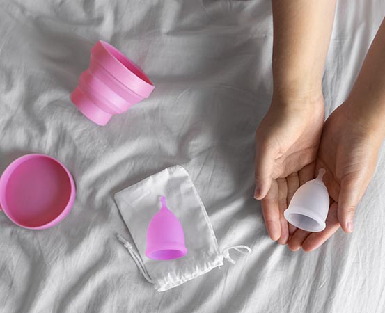 Menstrual cups come in many sizes. Find one that best fits you