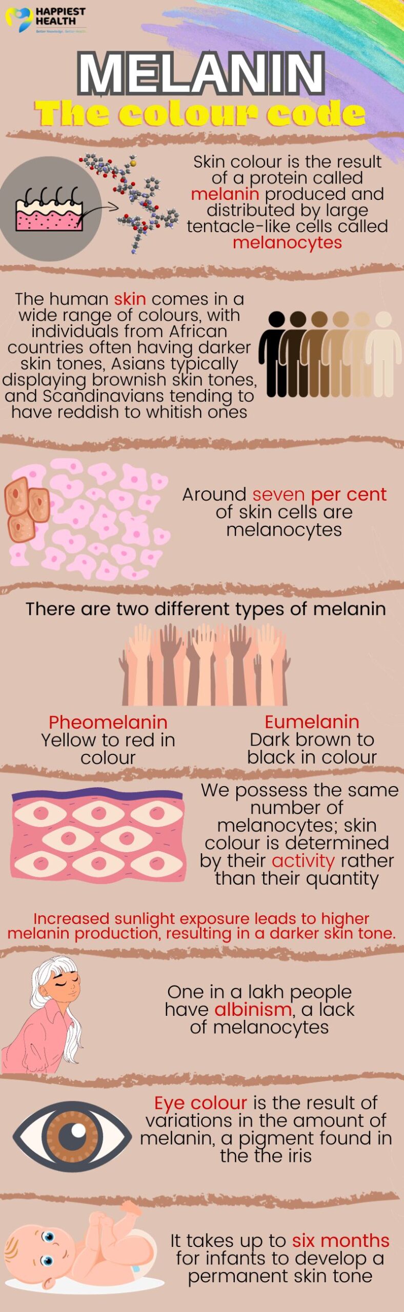 melanin colour palette, melanin colour code