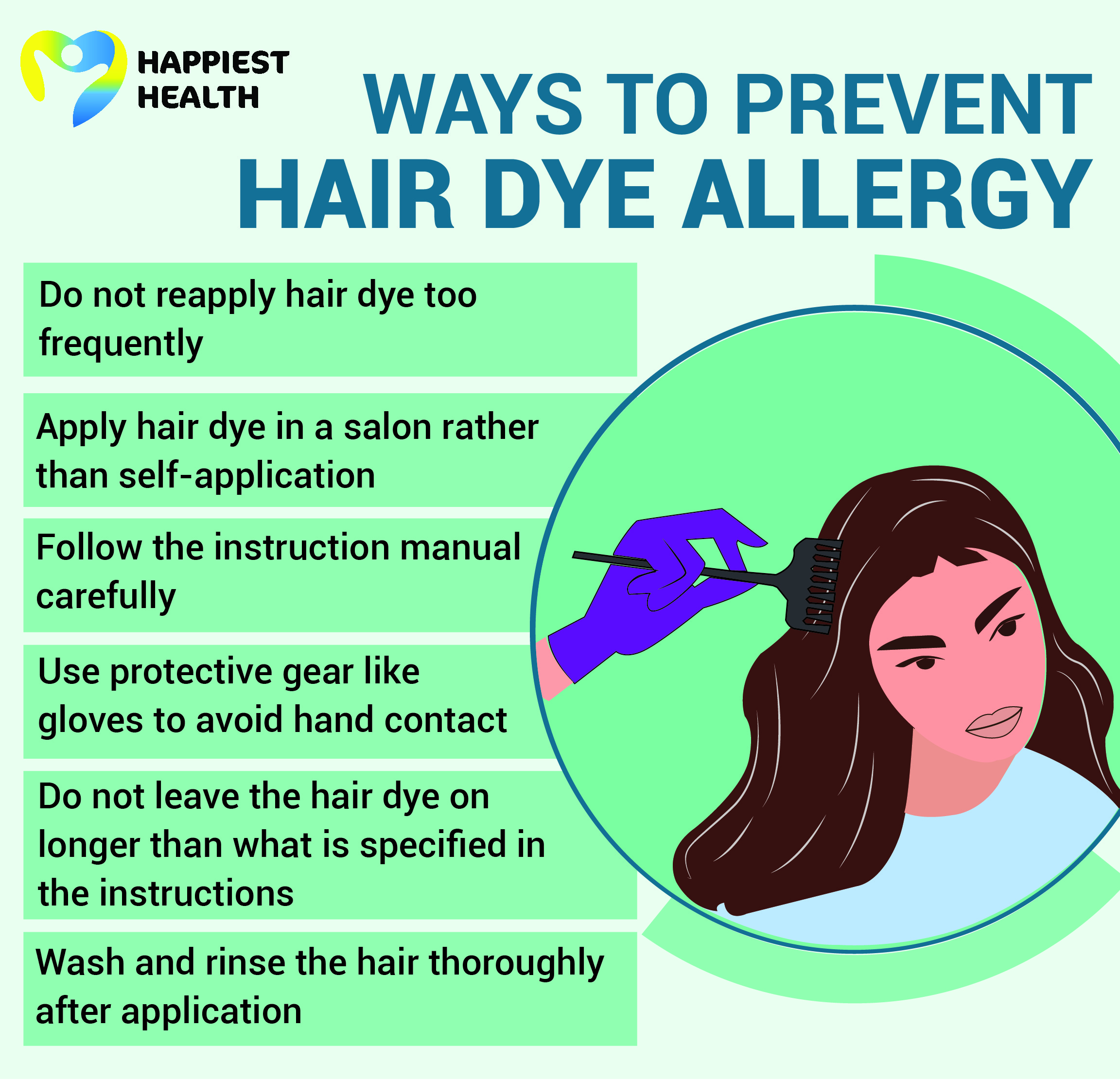 Ways to prevent hair dye allergy