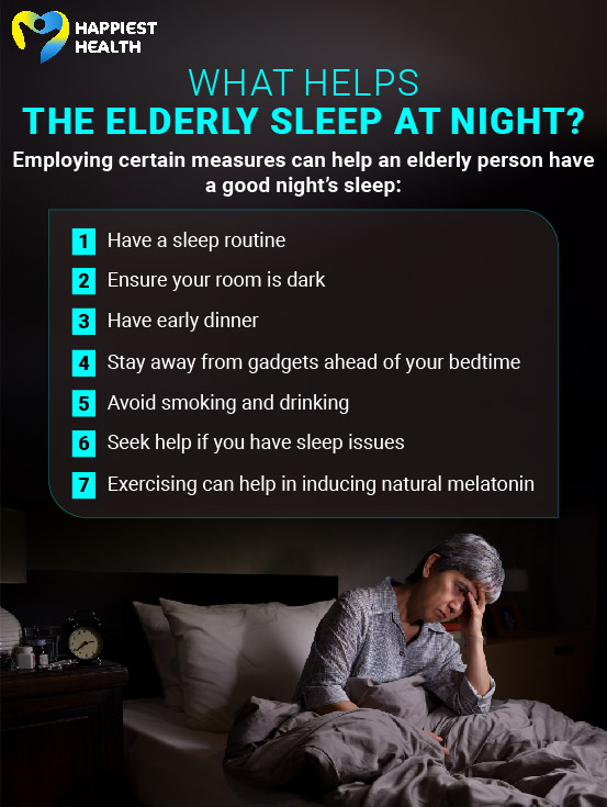 What helps elderly people sleep better?