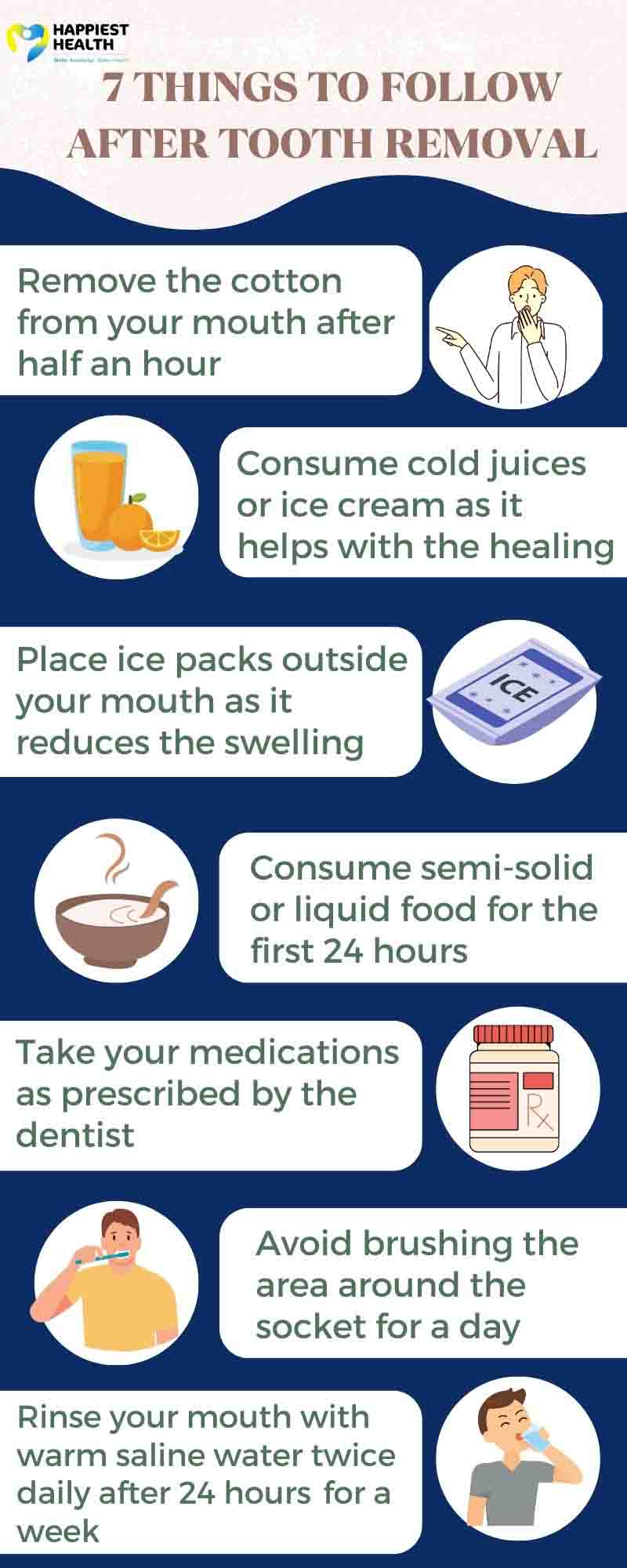 7 things to follow after tooth removal