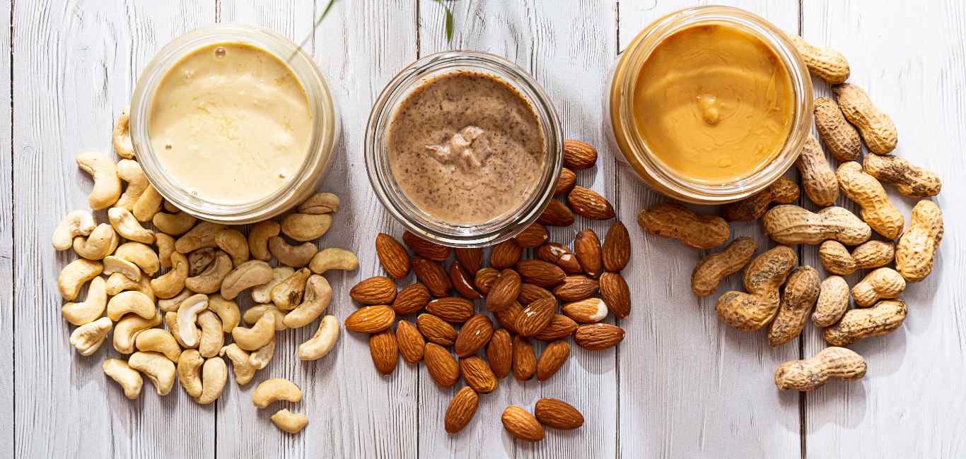 Nut butters of different types