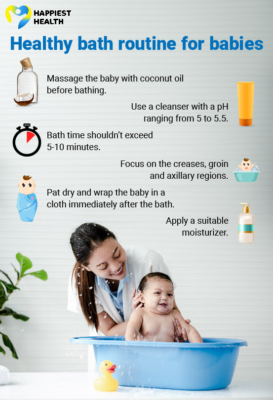 Healthy bath routine for babies