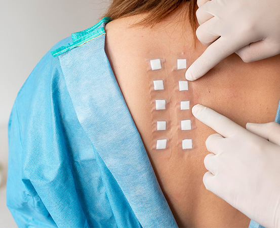 A patch test can help in detecting skin products that may cause an allergic reaction in an individual